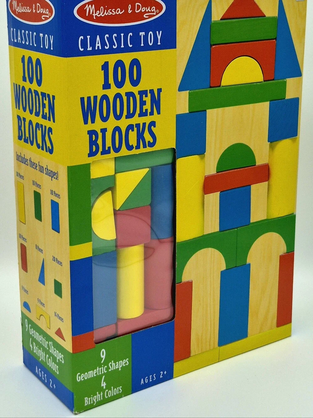 🧸 Melissa & Doug 100 Wooden Blocks Building Set – New Sealed